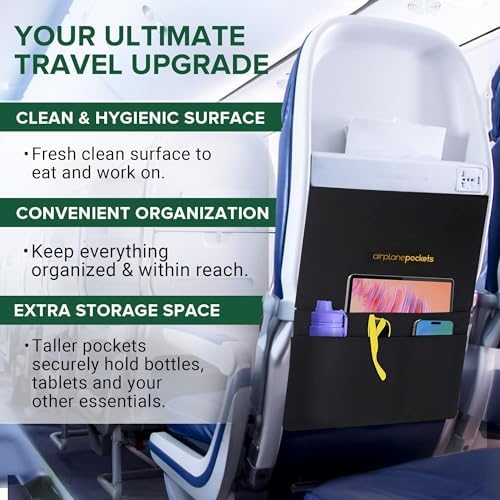 Airplane Pockets - Airplane Accessories - Plane Travel Essentials - Travel Organizer - Seat Storage Organizer - Air Travel Essentials - Seat Back Organizer - International Travel Must Haves - Image 6