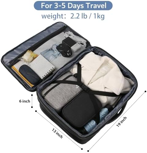 MATEIN Carry on Backpack, Extra Large Travel Backpack Expandable Airplane Approved Weekender Bag for Men and Women, Water Resistant Lightweight Daypack for Flight 40L, Black - Image 3