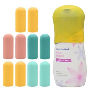 10 Pack Silicone Bottle Covers Travel Essentials for Women Men, Beach Vacation Essentials, Travel Size Toiletries Accessories, Cruise Ship Essentials 2025, Must Haves, Leak Proofing