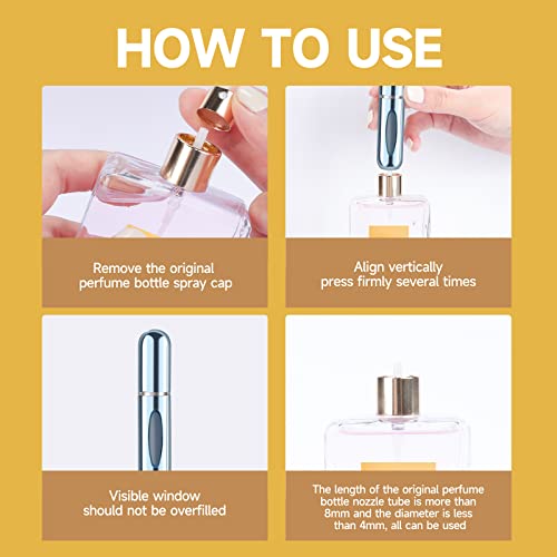 Yamadura Mini Refillable Perfume Portable Atomizer Bottle Refillable Perfume Spray, Refill Pump Case for Traveling and Outgoing (5ml, 4 Pack) 4 - Image 4