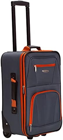 Rockland Journey Softside Upright Luggage Set, Expandable, Charcoal, 4-Piece (14/19/24/28) - Image 7