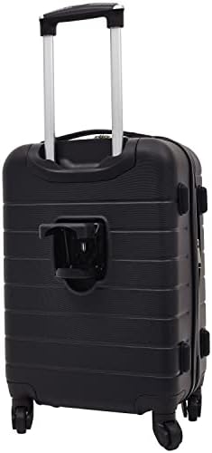 Wrangler Smart Luggage Set with Cup Holder, USB Port and Phone Holder, Black, 2 Piece Set - Image 3