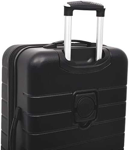 Wrangler Smart Luggage Set with Cup Holder, USB Port and Phone Holder, Black, 2 Piece Set - Image 6