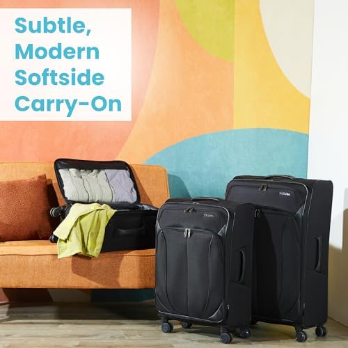 American Tourister 4 KIX 2.0 Expandable Softside Luggage with Spinner Wheels, 28 SPINNER, BLACK - Image 2