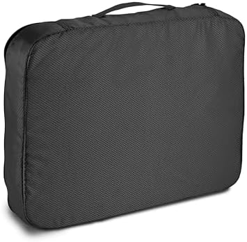 Amazon Basics Large Packing Cubes for Travel, Packing Organizers, 4-Piece-Set With Double Zipper Pulls and Mesh Top Panel, 100% Durable Polyester, Black, 17.5"L x 12.8"W x 3.3"H - Image 4