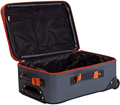 Rockland Journey Softside Upright Luggage Set, Expandable, Charcoal, 4-Piece (14/19/24/28) - Image 5