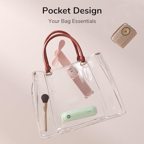 JISULIFE Handheld Mini Fan, 3 IN 1 USB Rechargeable Portable Fan [12-19 Working Hours] with Power Bank, Flashlight, Pocket Design for Travel/Summer/Concerts/Lash, Gifts for Women (Pink) - Image 6