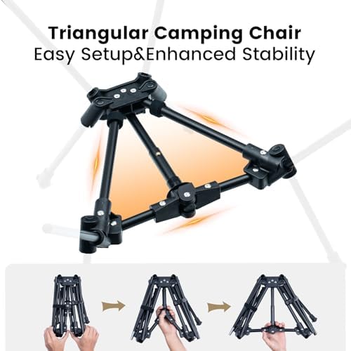OneTigris Tigerblade Camping Chair, Lightweight Folding Backpacking Hiking, Compact Portable 330 lbs Capacity - Image 5
