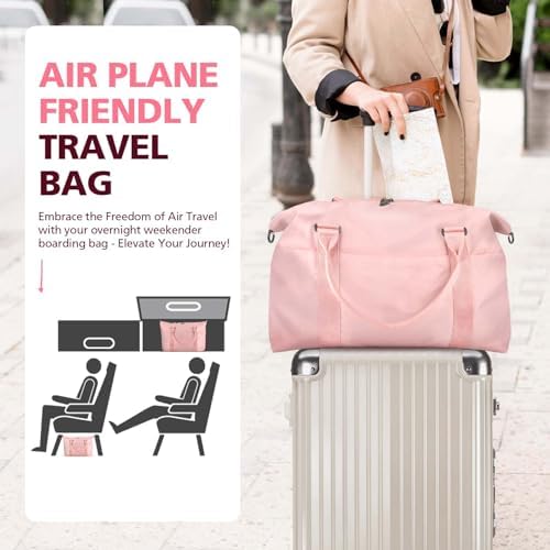 Travel Duffel Weekender Carry On Tote for Women and Men - Waterproof Gym Bag, Hospital Bag for Labor and Delivery, Overnight Luggage with Trolley Sleeve - Image 2