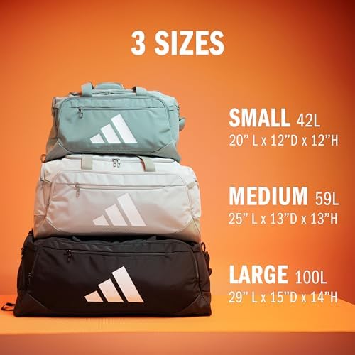 adidas Defender 5.0 Duffel, Durable Travel Gym Sports Bag for Men and Women, Black, Medium (59L) - Image 4