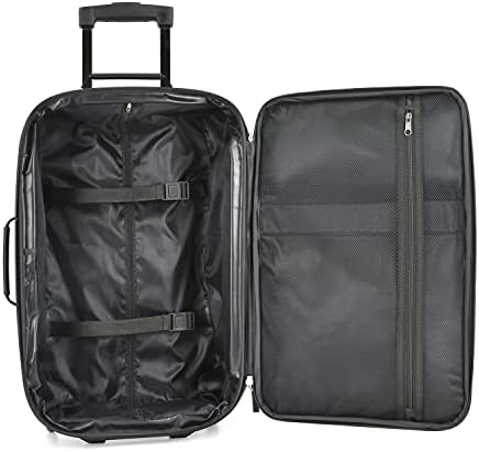 U.S. Traveler Rio Lightweight Carry-On Suitcase 20" Softside Expandable Design, Durable, Business and Travel, Blue, Set - Image 8
