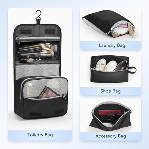 10 Set Compression Packing Cubes for Travel Essentials,Compressible Expandable Packing Cubes for Suitcase,OlarHike Luggage Organizer Bags for Travel,Handy Helper for Organizing Clothes(Black) - Image 5
