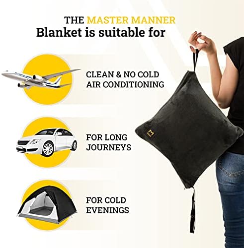 Travel Blanket Airplane Compact with Hoodie – 2in1 Airplane Travel Accessories from Plane Blanket to Travel Pillow with Luggage Strap, Soft Handle & Secure Pocket - Image 7