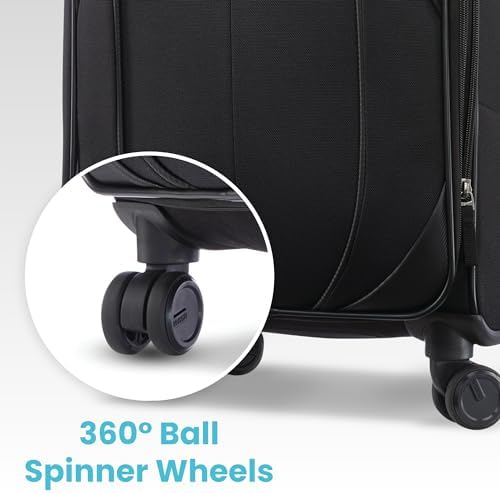 American Tourister 4 KIX 2.0 Expandable Softside Luggage with Spinner Wheels, 28 SPINNER, BLACK - Image 5