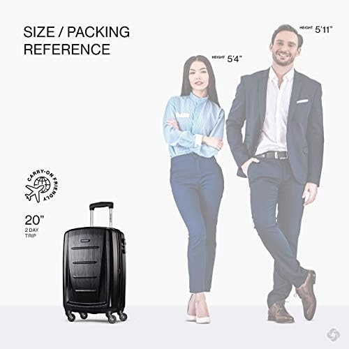 Samsonite Winfield 2 Hardside Expandable Luggage with Spinner Wheels, Brushed Anthracite, Carry-On 20-Inch - Image 2