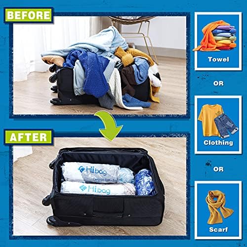 HIBAG 12 Compression Bags for Travel, Vacuum Packing Space Saver Zipper Bags for Cruise Accessories (12-Travel) - Image 4