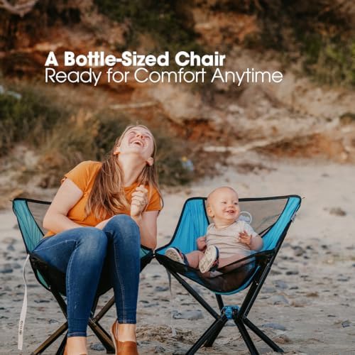 CLIQ Portable Chair - Lightweight Folding Chair for Camping - Supports 300 Lbs - Perfect for Outdoor Adventures - Red - Image 2