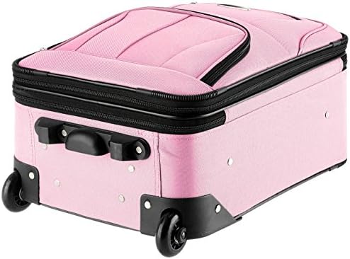 Rockland Fashion Softside Upright Luggage Set, Expandable, Pink, 2-Piece (14/19) - Image 6