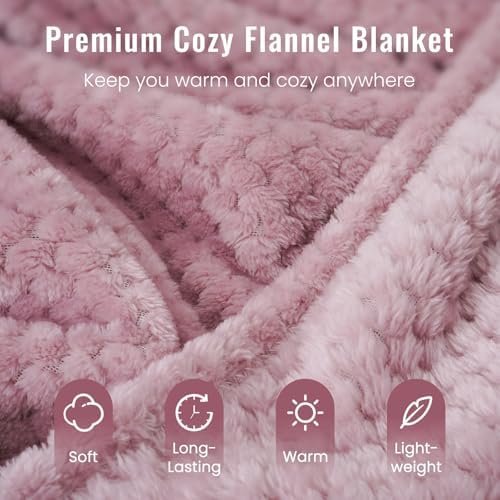 Travel Pillow Blanket Set-3 in 1 Travel Pillow Memory Foam, Soft Travel Blanket Airplane Compact with Bag, Inner Pillowcase, Hand Luggage Belts and Backpack Clip, for Plane Car, Pink - Image 5